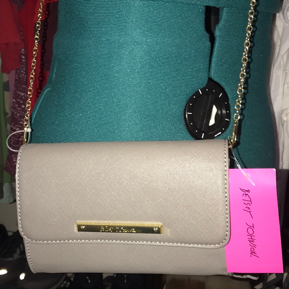 Betsey Johnson Crossbody with Card Slot (Gray)